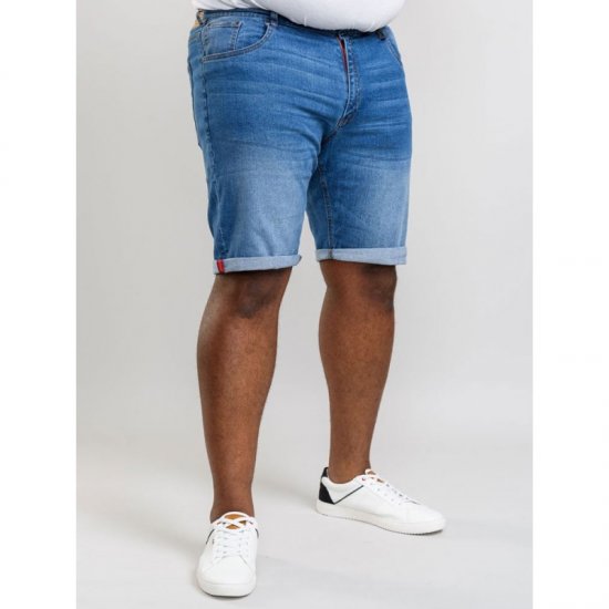 D555 Griffin Denim Shorts Stonewash - Shorts - Shorts i store størrelser - W40-W60