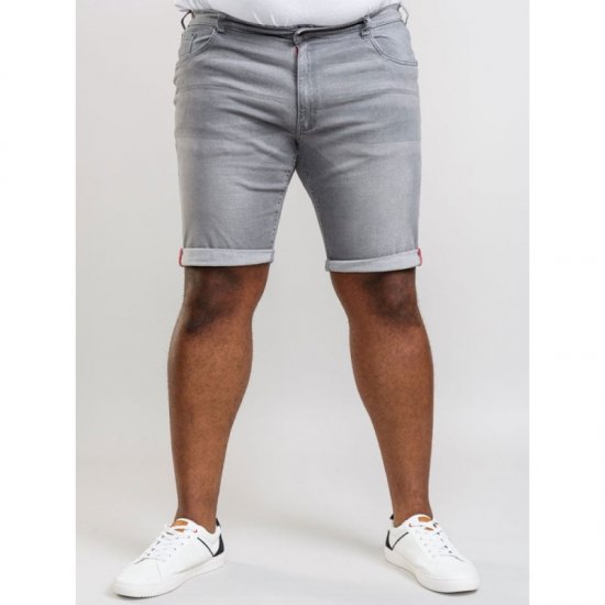 D555 Griffin Denim Shorts Grey - Shorts - Shorts i store størrelser - W40-W60