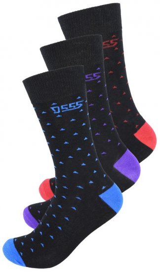 D555 Bolt Cotton Rich Luxury Socks 3-Pack - Undertøj og badetøj - Badetøj og Undertøj i store størrelser 