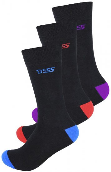 D555 Phoenix Cotton Rich Luxury Socks 3-Pack - Undertøj og badetøj - Badetøj og Undertøj i store størrelser 