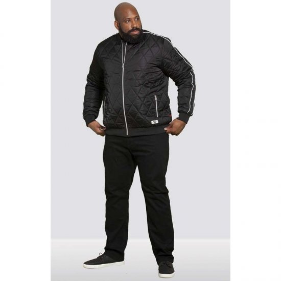 D555 Skipton Quilted Bomber Jacket Black - Jakker - Jakker i store størrelser, 2XL- 12XL
