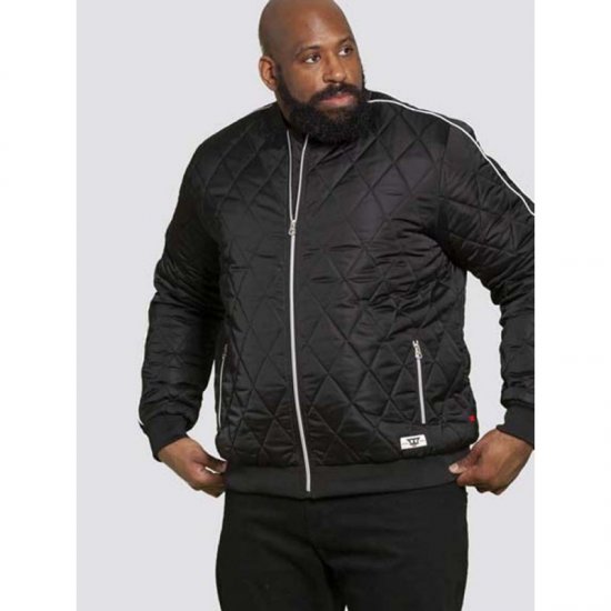 D555 Skipton Quilted Bomber Jacket Black - Jakker - Jakker i store størrelser, 2XL- 12XL