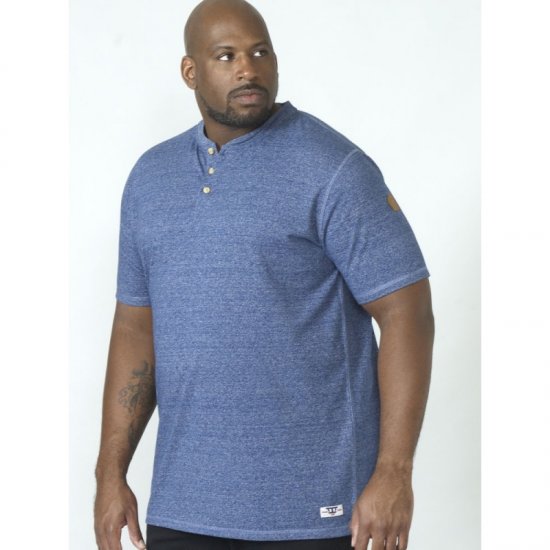D555 Daniel Grandad T-shirt Denim - T-shirts - T-shirts i store størrelser - 2XL-14XL