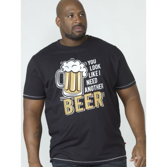 D555 Murray T-shirt Black - T-shirts - T-shirts i store størrelser - 2XL-14XL