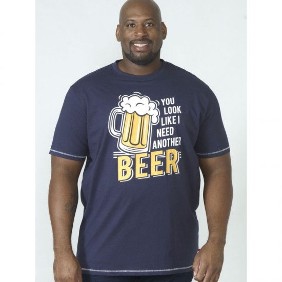 D555 Murray T-shirt Navy - T-shirts - T-shirts i store størrelser - 2XL-14XL