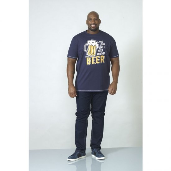 D555 Murray T-shirt Navy - T-shirts - T-shirts i store størrelser - 2XL-14XL