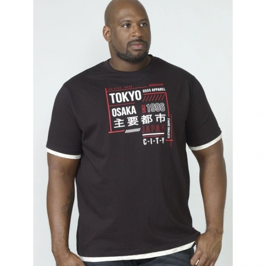 D555 Merlin T-shirt Black - T-shirts - T-shirts i store størrelser - 2XL-14XL