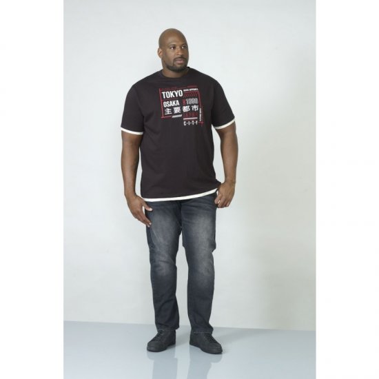 D555 Merlin T-shirt Black - T-shirts - T-shirts i store størrelser - 2XL-14XL