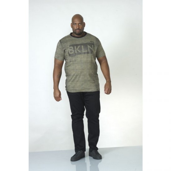 D555 NewYork Brooklyn T-shirt Khaki - T-shirts - T-shirts i store størrelser - 2XL-14XL