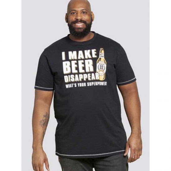 D555 Seattle T-shirt Black - T-shirts - T-shirts i store størrelser - 2XL-14XL