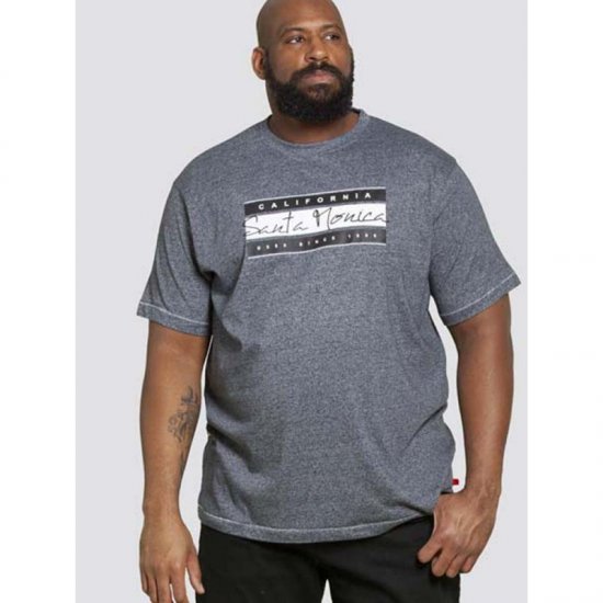 D555 Tempa T-shirt Navy Twist - T-shirts - T-shirts i store størrelser - 2XL-14XL