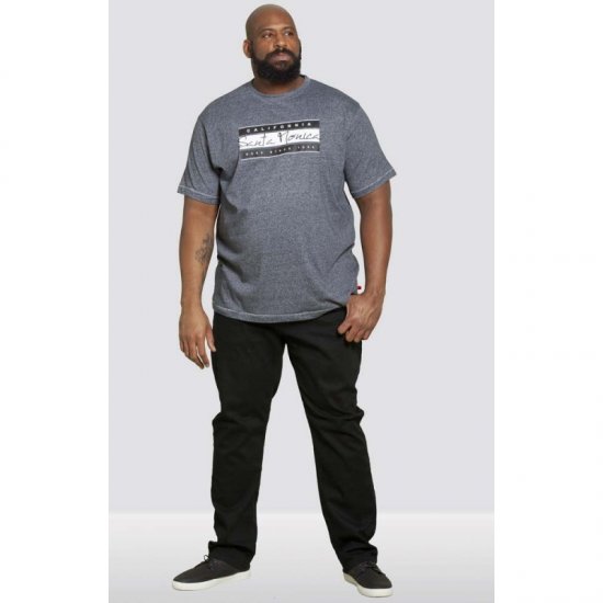 D555 Tempa T-shirt Navy Twist - T-shirts - T-shirts i store størrelser - 2XL-14XL