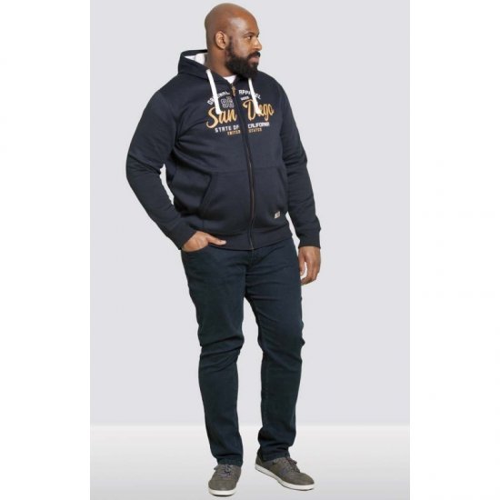 D555 Stockton Hoodie Navy - Trøjer og hættetrøjer - Trøjer og Hættetrøjer i store størrelser - 2XL-14XL