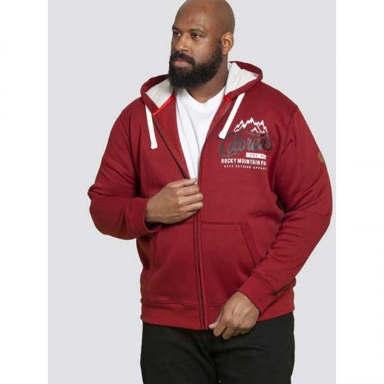 D555 Durham Hoodie Red - Trøjer og hættetrøjer - Trøjer og Hættetrøjer i store størrelser - 2XL-14XL