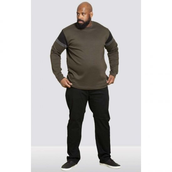 D555 Clermont Sweatshirt Khaki - Trøjer og hættetrøjer - Trøjer og Hættetrøjer i store størrelser - 2XL-14XL