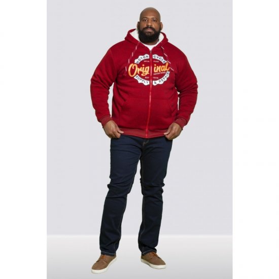 D555 Rylan Hoodie Red - Trøjer og hættetrøjer - Trøjer og Hættetrøjer i store størrelser - 2XL-14XL