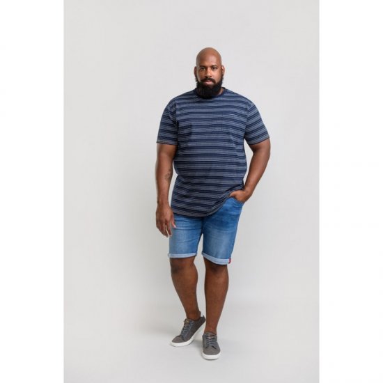 D555 Caspian T-shirt Navy - T-shirts - T-shirts i store størrelser - 2XL-14XL