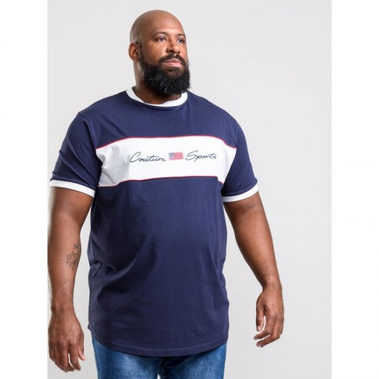 D555 Cullen T-shirt Navy - T-shirts - T-shirts i store størrelser - 2XL-14XL
