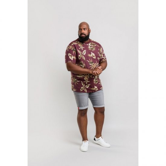 D555 Baxter T-shirt Wine-red - T-shirts - T-shirts i store størrelser - 2XL-14XL