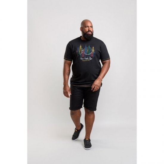 D555 Shelby T-shirt Black - T-shirts - T-shirts i store størrelser - 2XL-14XL