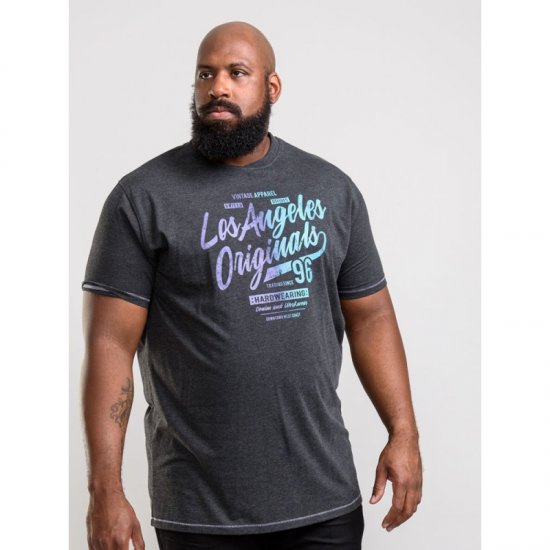 D555 Simmons T-shirt Black - T-shirts - T-shirts i store størrelser - 2XL-14XL