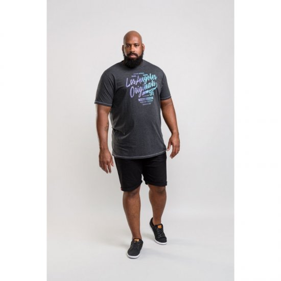D555 Simmons T-shirt Black - T-shirts - T-shirts i store størrelser - 2XL-14XL