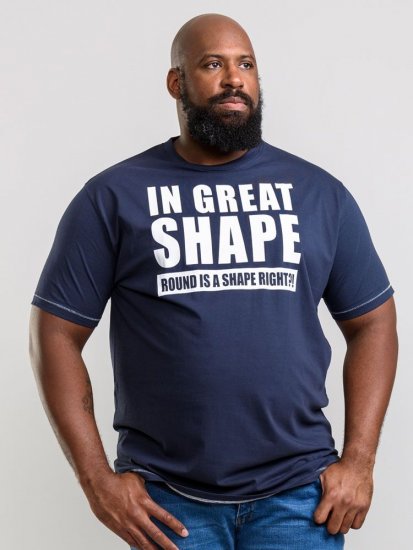 D555 Ronald T-shirt Navy - T-shirts - T-shirts i store størrelser - 2XL-14XL