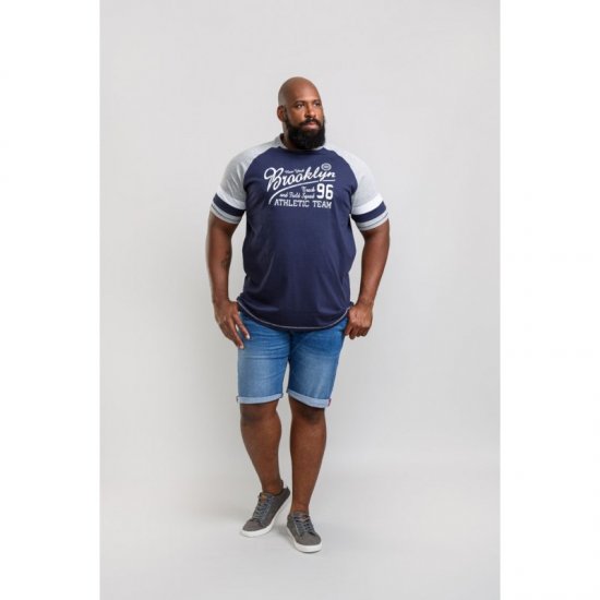 D555 Jones T-shirt Navy - T-shirts - T-shirts i store størrelser - 2XL-14XL
