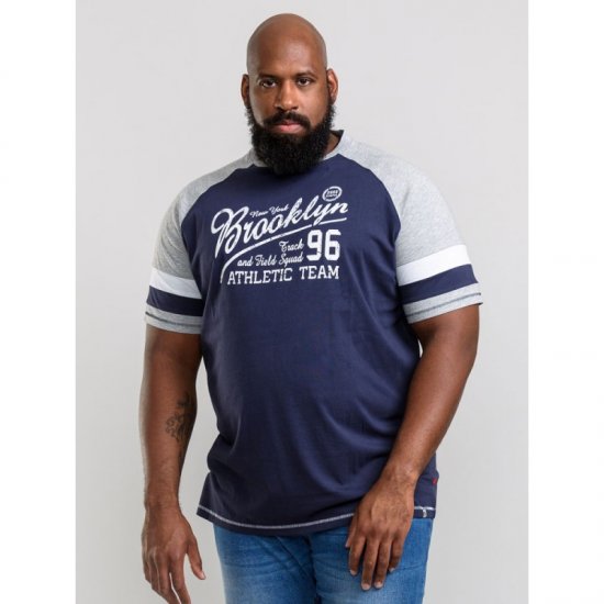 D555 Jones T-shirt Navy - T-shirts - T-shirts i store størrelser - 2XL-14XL