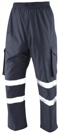 Leo Appledore Cargo Rain pants Navy - Arbejdstøj - Arbejdstøj i store størrelser