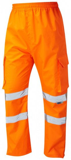 Leo Appledore Cargo Rain pants Hi-Vis Orange - Arbejdstøj - Arbejdstøj i store størrelser