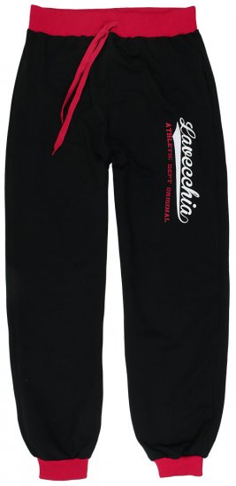 Lavecchia 2020 Sweatpants with Cuff Black/Red - Joggingbukser og shorts - Sweatpants og Sweatshorts 2XL-12XL