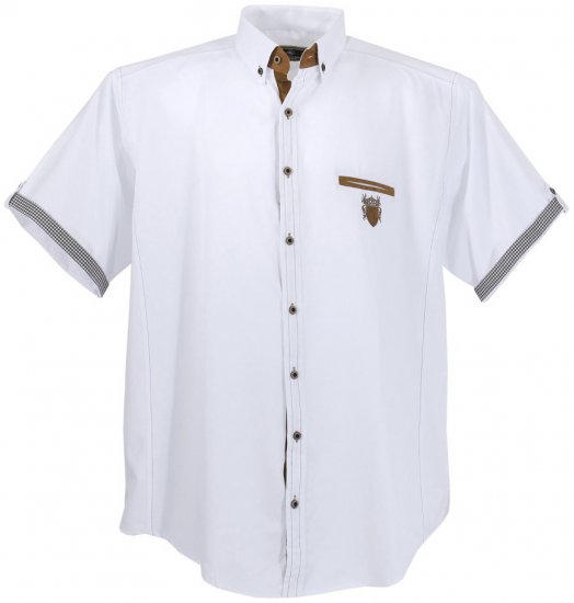 Lavecchia 1128 Short sleeve Shirt White - Skjorter - Skjorter til store mænd 2XL- 8XL
