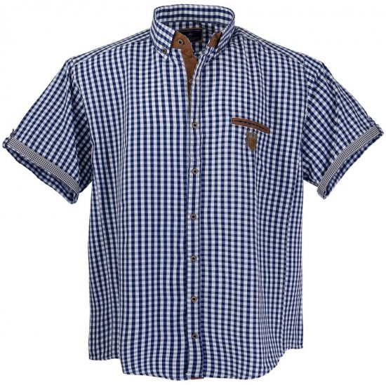 Lavecchia 1129 Short sleeve Shirt Jeansblue - Skjorter - Skjorter til store mænd 2XL- 8XL