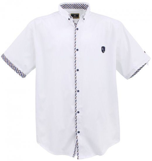 Lavecchia 9003A Short sleeve Shirt White - Skjorter - Skjorter til store mænd 2XL- 8XL