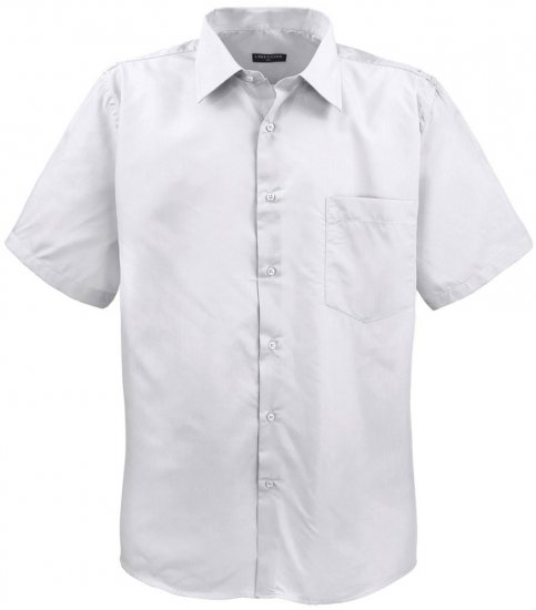 Lavecchia Classic Short Sleeve Shirt White - Skjorter - Skjorter til store mænd 2XL- 8XL