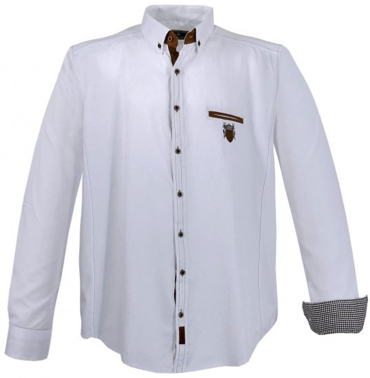 Lavecchia 1980 Long sleeve Shirt Snow White - Skjorter - Skjorter til store mænd 2XL- 8XL