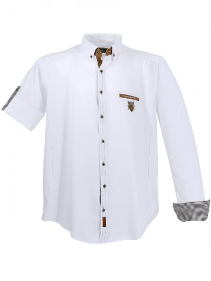 Lavecchia 1980 Long sleeve Shirt Snow White - Skjorter - Skjorter til store mænd 2XL- 8XL