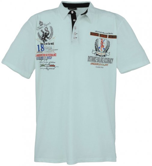 Lavecchia 2038 Printed Jersey Poloshirt Mint - Polotrøjer - Polotrøjer 2XL-8XL