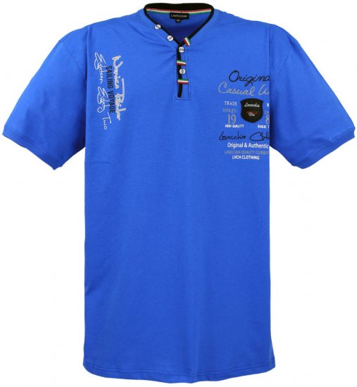 Lavecchia 2042 Printed T-shirt Royal Blue - T-shirts - T-shirts i store størrelser - 2XL-14XL