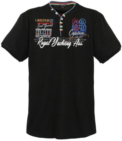 Lavecchia 608 Printed T-shirt Black - T-shirts - T-shirts i store størrelser - 2XL-14XL