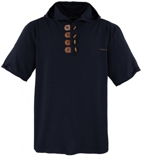 Lavecchia 609 T-shirt with Hoodie Black - T-shirts - T-shirts i store størrelser - 2XL-14XL