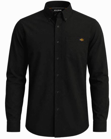 Motley Denim Lisbon Long Sleeve Shirt Black - Skjorter - Skjorter til store mænd 2XL- 8XL