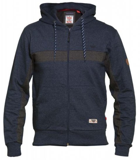 D555 Louisiana Hoodie Navy - Trøjer og hættetrøjer - Trøjer og Hættetrøjer i store størrelser - 2XL-14XL