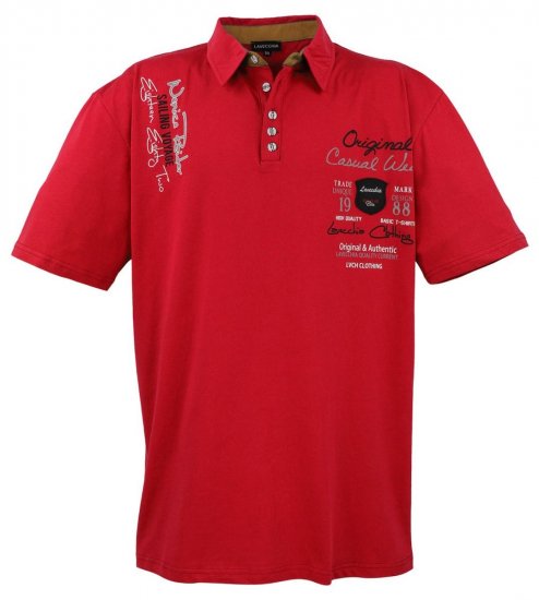 Lavecchia 610 T-shirt med krave Rød - Polotrøjer - Polotrøjer 2XL-8XL