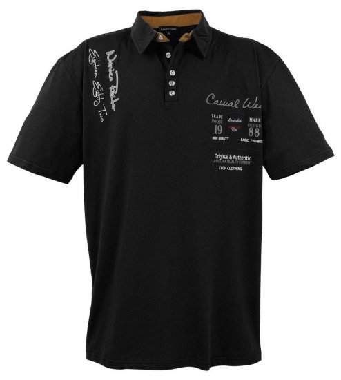 Lavecchia 610 T-shirt med krave Sort - Polotrøjer - Polotrøjer 2XL-8XL