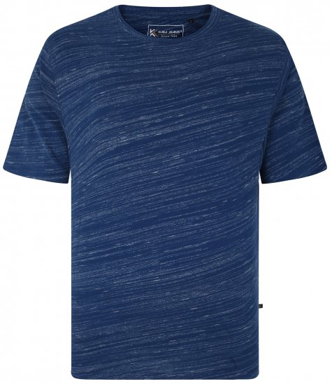 Kam Jeans 5738 Injected Marl Crew Neck T-Shirt Dark Blue - T-shirts - T-shirts i store størrelser - 2XL-14XL