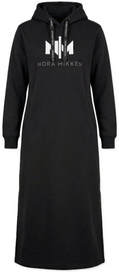 Nora Mikken MARI Maxi Hoodie Dress Black - Trøjer og hættetrøjer - 