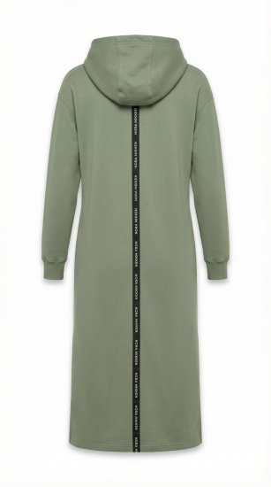 Nora Mikken MARI Maxi Hoodie Dress Green - Trøjer og hættetrøjer - 