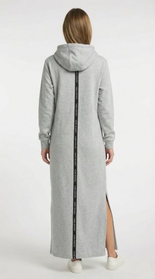 Nora Mikken MARI Maxi Hoodie Dress Grey - Trøjer og hættetrøjer - 